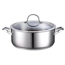 Best deal 🔥 Cooks Standard Classic 7 Qt. Round Stainless Steel Dutch Oven With Glass Lid 🌟