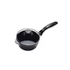 Promo 👏 Swiss Diamond Classic Series 1.4 Qt. Cast Aluminum Nonstick Sauce Pan In Gray With Glass Lid 🤩