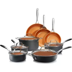 New 👍 Gotham Steel Pro 13-Piece Hard Anodized Aluminum Ti-Ceramic Nonstick Ultimate Cookware Set 👍