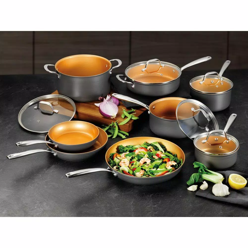 New 👍 Gotham Steel Pro 13-Piece Hard Anodized Aluminum Ti-Ceramic Nonstick Ultimate Cookware Set 👍 2 New 👍 Gotham Steel Pro 13-Piece Hard Anodized Aluminum Ti-Ceramic Nonstick Ultimate Cookware Set 👍 - Image 2