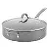 Best deal 🌟 Circulon Elementum 5 Qt. Hard-Anodized Aluminum Nonstick Saute Pan In Oyster Gray With Glass Lid 👍