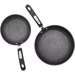 Hot Sale β¨ Starfrit The Rock 2-Piece Aluminum Nonstick Frying Pan Set In Black β€οΈ