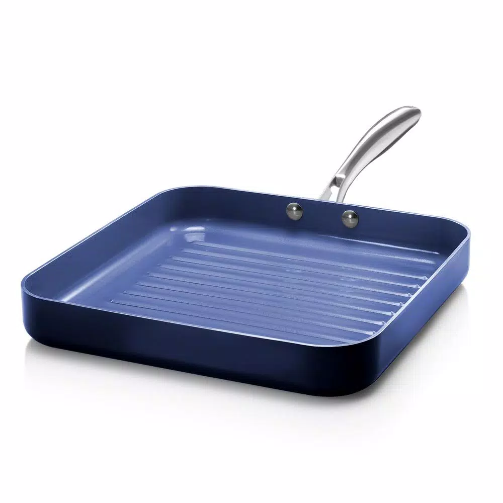 Deals π₯ GRANITESTONE Classic Blue 10.5 In. Aluminum Ultra-Durable Non-Stick Diamond Infused Grill Pan β 1 Deals π₯ GRANITESTONE Classic Blue 10.5 In. Aluminum Ultra-Durable Non-Stick Diamond Infused Grill Pan β