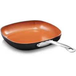 Buy 👍 Gotham Steel 12 In. Non-Stick Ti-Ceramic Shallow Square Fry Pan 🧨