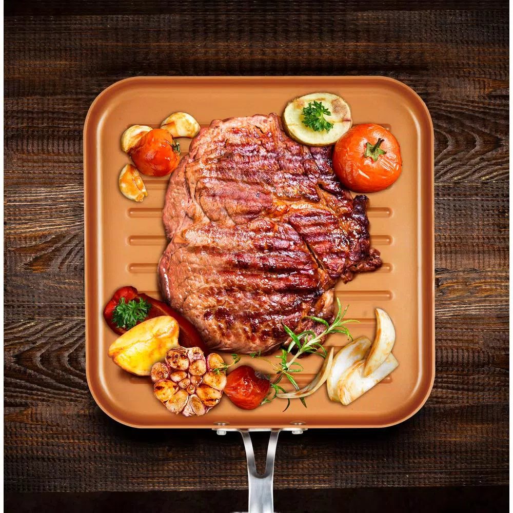 Best reviews of π MasterPan Original Copper Pan 11 In. Aluminum Nonstick Grill Pan In Copper π 5 Best reviews of π MasterPan Original Copper Pan 11 In. Aluminum Nonstick Grill Pan In Copper π - Image 5