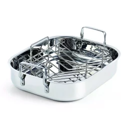 Budget โญ Cooks Standard 12 Qt. Stainless Steel Roaster Roasting Pan With Rack ๐
