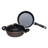 Wholesale 🥰 Swiss Diamond Classic Series Induction 3-Piece Cast Aluminum Nonstick Cookware Set In Gray 👍
