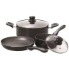 Cheapest ✨ Starfrit Simplicity 5-Piece Aluminum Nonstick Cookware Set In Black 🔔