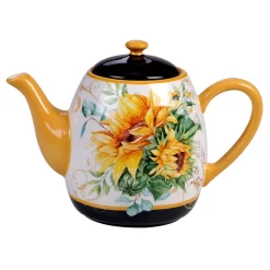 Flash Sale ๐ Certified International Sunflower Fields 40 Oz. 4-Cup Multicolored Teapot ๐คฉ