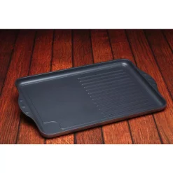 Outlet 🥰 Swiss Diamond Classic Series 17 In. Cast Aluminum Nonstick Double Burner Grill/Griddle Combo In Gray ⌛ -Cheap Cookware Shop unnamed file 2816