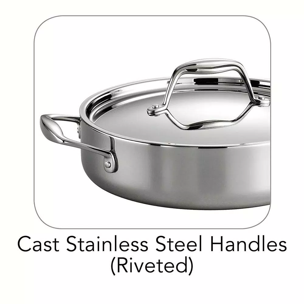 Budget ๐งจ Tramontina Gourmet Tri-Ply Clad 3 Qt. Stainless Steel Saute Pan With Lid โ๏ธ 3 Budget ๐งจ Tramontina Gourmet Tri-Ply Clad 3 Qt. Stainless Steel Saute Pan With Lid โ๏ธ - Image 3