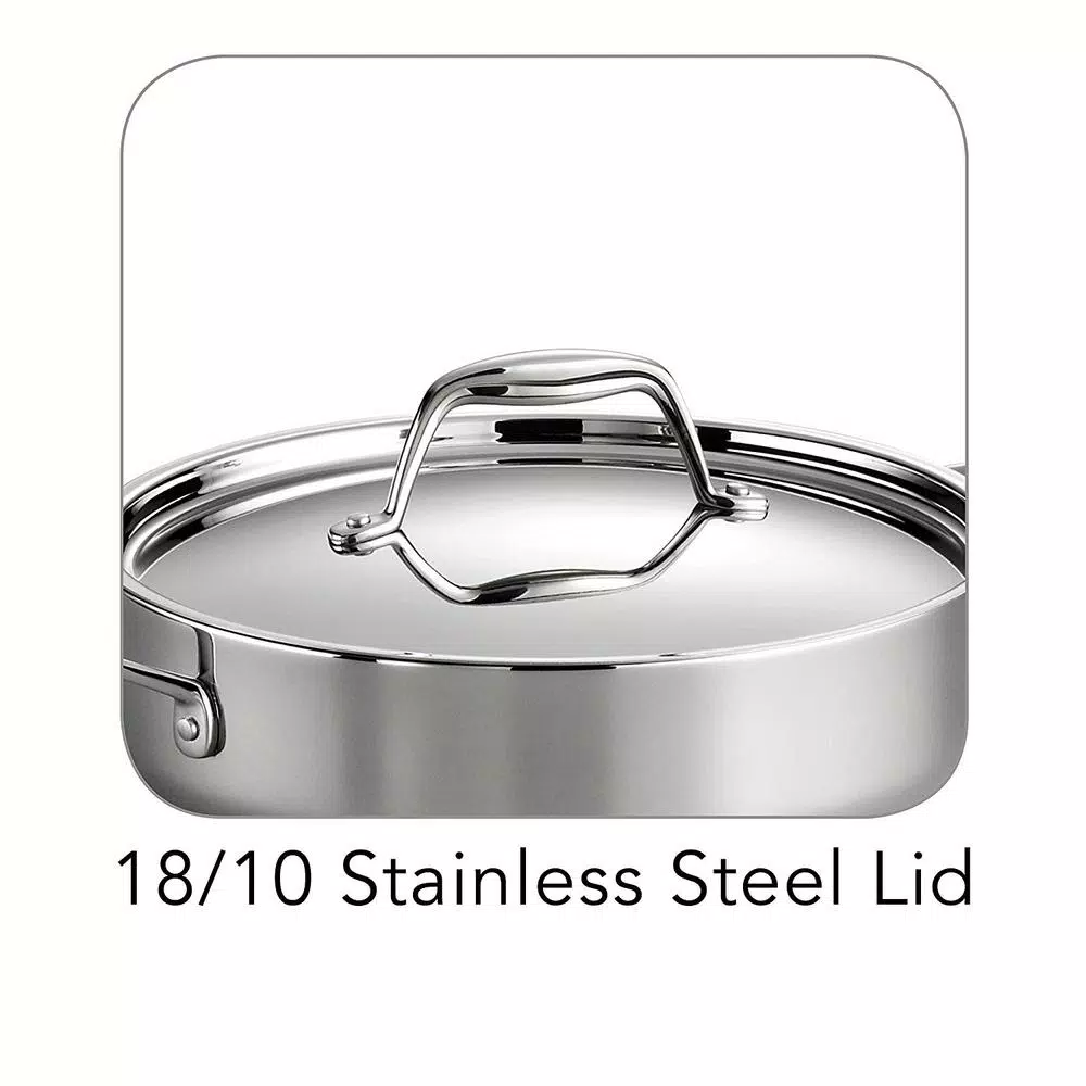 Budget ๐งจ Tramontina Gourmet Tri-Ply Clad 3 Qt. Stainless Steel Saute Pan With Lid โ๏ธ 4 Budget ๐งจ Tramontina Gourmet Tri-Ply Clad 3 Qt. Stainless Steel Saute Pan With Lid โ๏ธ - Image 4