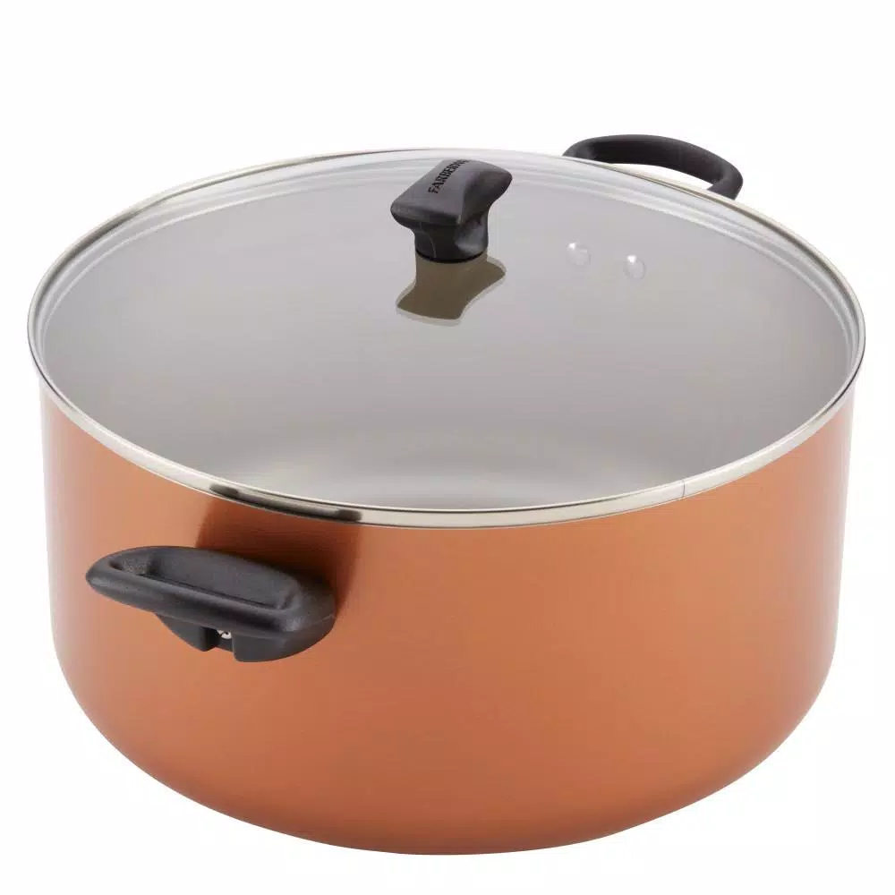 Cheapest π€© Farberware Promotional 10.5 Qt. Aluminum Nonstick Stock Pot In Copper With Glass Lid π 4 Cheapest π€© Farberware Promotional 10.5 Qt. Aluminum Nonstick Stock Pot In Copper With Glass Lid π - Image 4