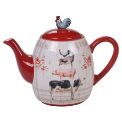 Cheapest 😉 Certified International Farmhouse 4-Cup Multi-Colored Teapot 👏