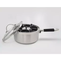 Discount 🎁 ExcelSteel Professional 6-Cup Egg Poacher Stainless With Silicone Spatula 🎁