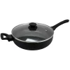Wholesale 🎉 Oster Ashford 5 Qt. Aluminum Nonstick Saute Pan In Black With Glass Lid 🤩