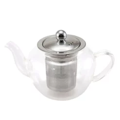 Deals 🧨 Creative Home 600 Ml, 20 Oz. (2.7 Cup) Clear Glass Tea Pot With Stainless Steel Removable Lid And Infuser Basket 👍