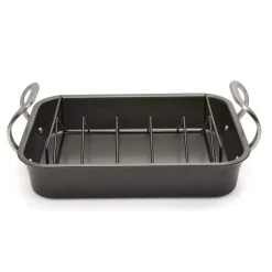 Best Sale 😀 BergHOFF EarthChef 13 In. Carbon Steel Non-Stick Roaster With Rack 🌟