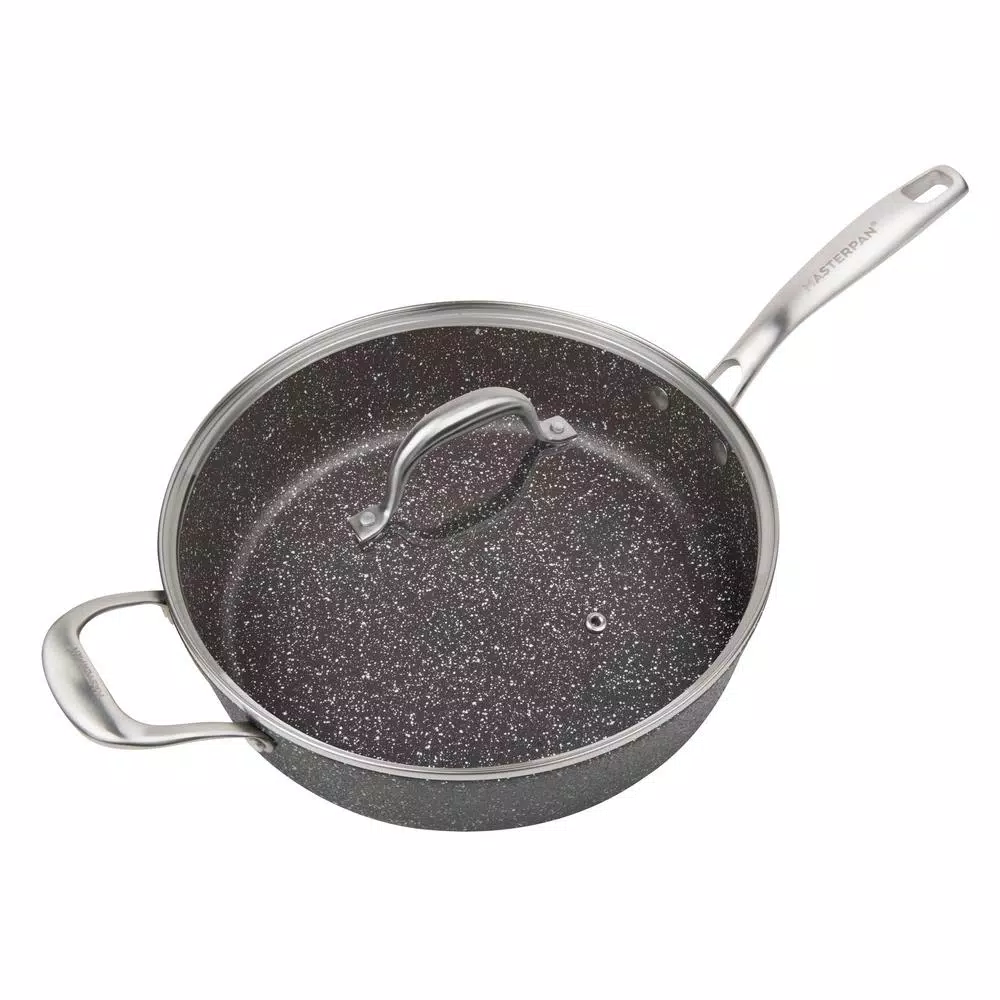 Flash Sale π MasterPan Granite Ultra 5 Qt. Cast Aluminum Nonstick Saute Pan In Black With Glass Lid π 2 Flash Sale π MasterPan Granite Ultra 5 Qt. Cast Aluminum Nonstick Saute Pan In Black With Glass Lid π - Image 2