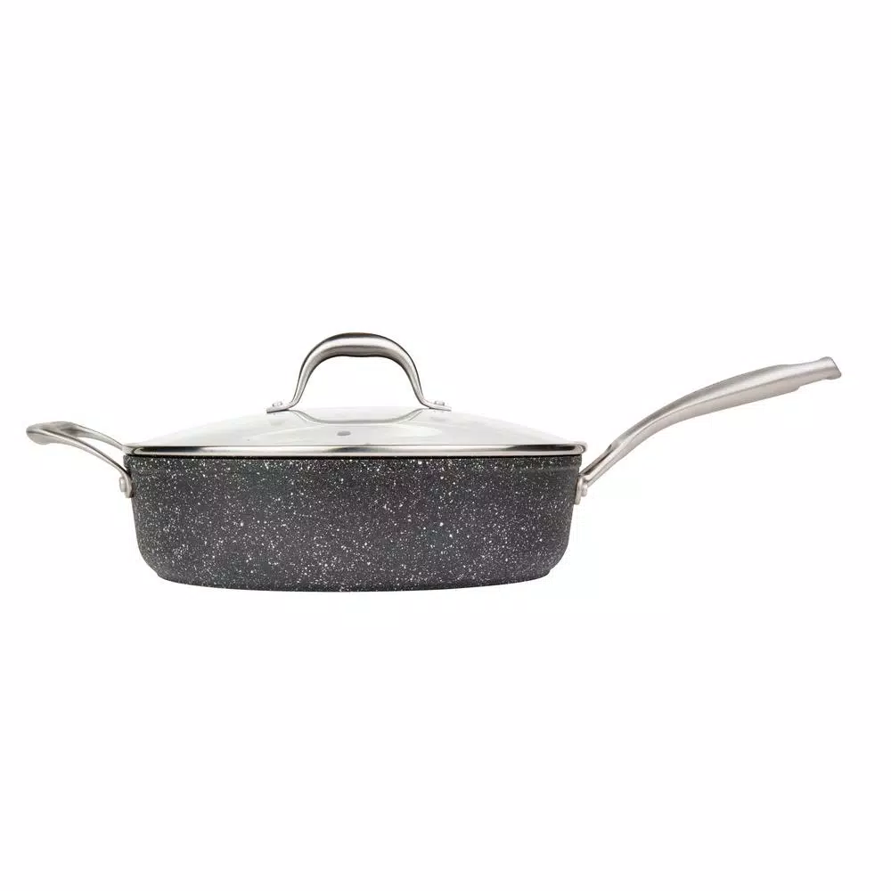 Flash Sale π MasterPan Granite Ultra 5 Qt. Cast Aluminum Nonstick Saute Pan In Black With Glass Lid π 4 Flash Sale π MasterPan Granite Ultra 5 Qt. Cast Aluminum Nonstick Saute Pan In Black With Glass Lid π - Image 4