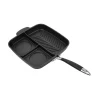 New ❤️ MasterPan Sectional Series 11 In. Cast Aluminum Nonstick Skillet In Black 👍