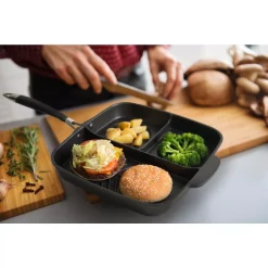 New ❤️ MasterPan Sectional Series 11 In. Cast Aluminum Nonstick Skillet In Black 👍 -Cheap Cookware Shop unnamed file 3093
