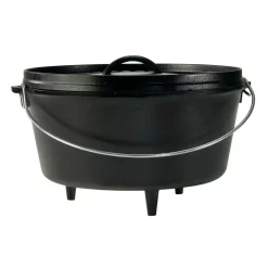 Brand new 🔔 Lodge Camp 6 Qt. Round Cast Iron Dutch Oven In Black With Lid ✨