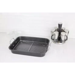 Deals ⭐ Home Basics 5.75 Qt. Steel Roasting Pan ⌛ -Cheap Cookware Shop unnamed file 3135