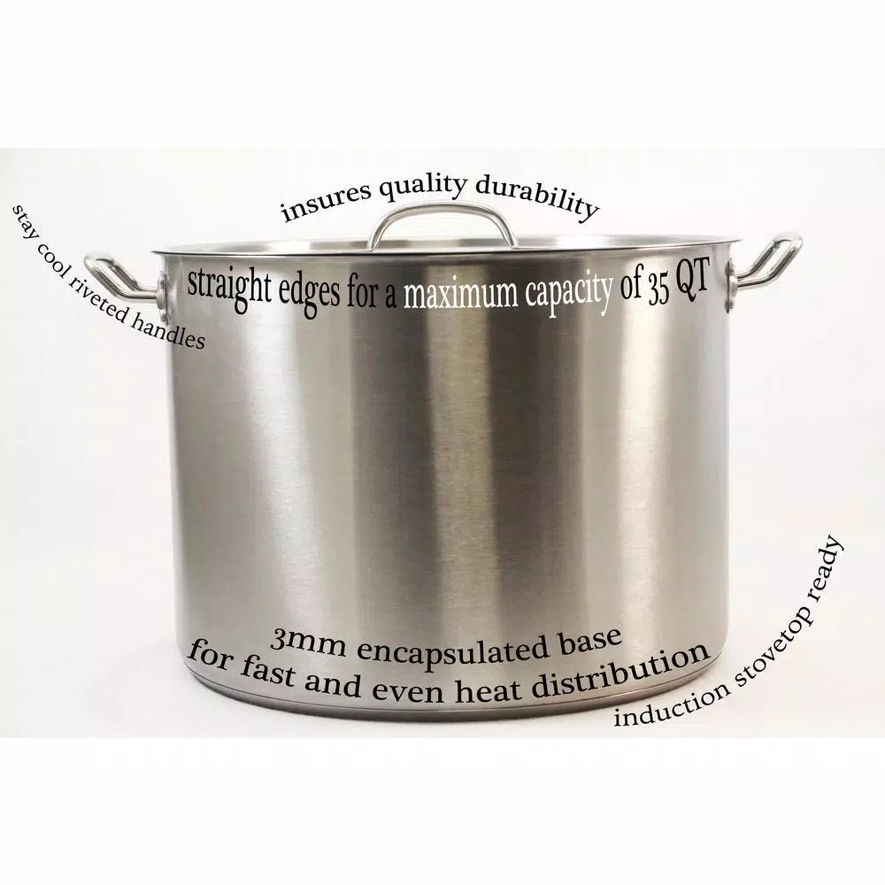 Coupon ✔️ ExcelSteel Professional 35 Qt. Stainless Steel Stock Pot With Lid 🤩 4 Coupon ✔️ ExcelSteel Professional 35 Qt. Stainless Steel Stock Pot With Lid 🤩 - Image 4