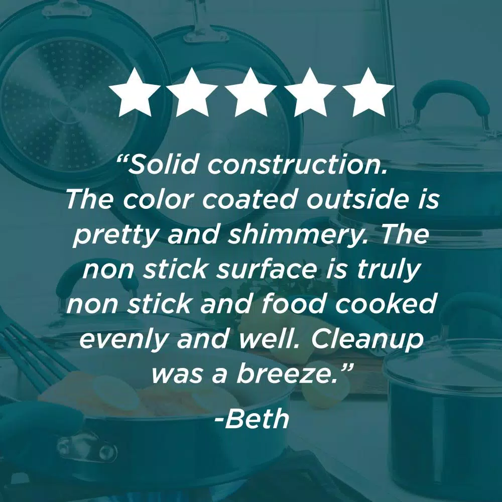 New π― Rachael Ray Create Delicious 6 Qt. Aluminum Nonstick Stock Pot In Red Shimmer With Glass Lid β 5 New π― Rachael Ray Create Delicious 6 Qt. Aluminum Nonstick Stock Pot In Red Shimmer With Glass Lid β - Image 5