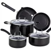 Discount 🤩 Cook N Home 8-Piece Aluminum Nonstick Cookware Set In Black ⭐