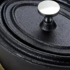 Coupon 🔔 Gibson Home Campton 0.35 Qt. Oval Cast Iron Casserole Dish In Black With Lid 🤩 -Cheap Cookware Shop unnamed file 3222