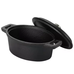 Coupon 🔔 Gibson Home Campton 0.35 Qt. Oval Cast Iron Casserole Dish In Black With Lid 🤩 -Cheap Cookware Shop unnamed file 3224