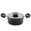 Flash Sale 😀 Farberware Neat Nest Space Saving 1.5 Qt. Aluminum Nonstick Sauce Pot In Black With Glass Lid 😍