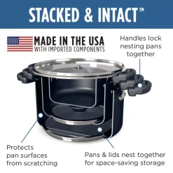 Flash Sale 😀 Farberware Neat Nest Space Saving 1.5 Qt. Aluminum Nonstick Sauce Pot In Black With Glass Lid 😍 -Cheap Cookware Shop unnamed file 3236