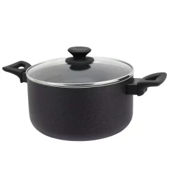 Budget π Oster Ashford 6 Qt. Round Aluminum Nonstick Dutch Oven In Black With Glass Lid β