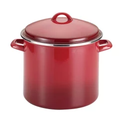 Hot Sale โ๏ธ Rachael Ray Classic Brights 12 Qt. Steel Stock Pot In Red With Lid โ