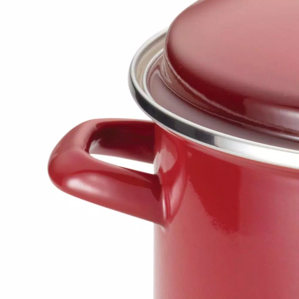 Hot Sale ✔️ Rachael Ray Classic Brights 12 Qt. Steel Stock Pot In Red With Lid ⌛ 3 Hot Sale ✔️ Rachael Ray Classic Brights 12 Qt. Steel Stock Pot In Red With Lid ⌛ - Image 3