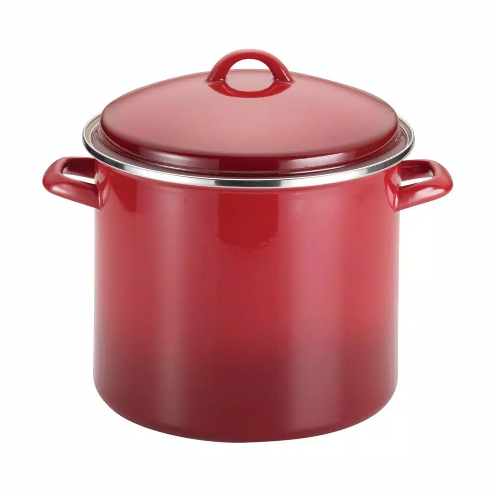 Hot Sale ✔️ Rachael Ray Classic Brights 12 Qt. Steel Stock Pot In Red With Lid ⌛ 4 Hot Sale ✔️ Rachael Ray Classic Brights 12 Qt. Steel Stock Pot In Red With Lid ⌛ - Image 4
