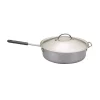New 🔔 Nordic Ware Restaurant 6 Qt. Aluminum Nonstick Saute Pan In Silver With Glass Lid ⌛