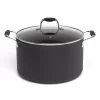 Hot Sale 🎁 Ecolution Symphony 8 Qt. Aluminum Nonstick Stock Pot In Slate With Glass Lid 🔔