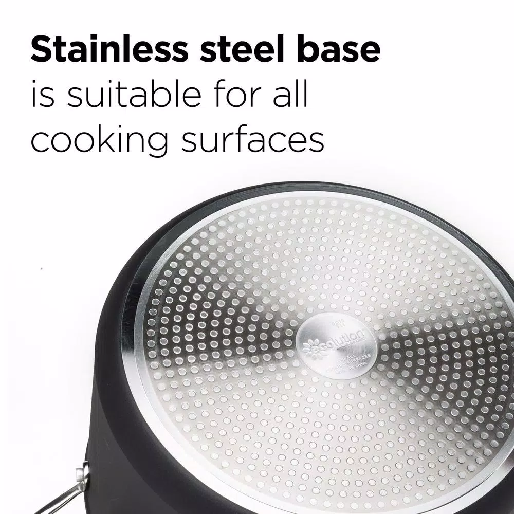 Hot Sale π Ecolution Symphony 8 Qt. Aluminum Nonstick Stock Pot In Slate With Glass Lid π 5 Hot Sale π Ecolution Symphony 8 Qt. Aluminum Nonstick Stock Pot In Slate With Glass Lid π - Image 5