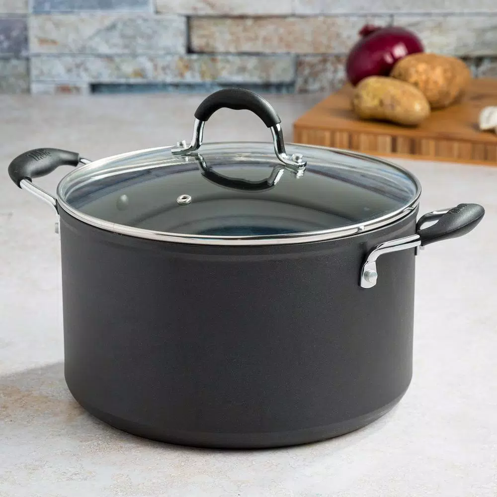 Hot Sale π Ecolution Symphony 8 Qt. Aluminum Nonstick Stock Pot In Slate With Glass Lid π 7 Hot Sale π Ecolution Symphony 8 Qt. Aluminum Nonstick Stock Pot In Slate With Glass Lid π - Image 7