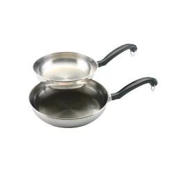 Brand new 😍 Farberware Classic Series 2-Piece Stainless Steel Stovetop Skillet Set 🧨