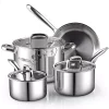 Cheapest ❤️ Cook N Home 7-Piece Tri-Ply Clad Stainless Steel Cookware Set 😍