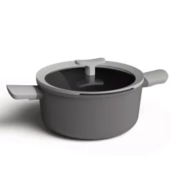 Buy ⌛ BergHOFF Leo 4.6 Qt. Aluminum Nonstick Stock Pot In Grey With Glass Lid ⭐