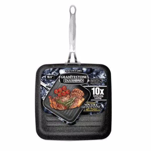Promo π― GRANITESTONE 10.5 In. Aluminum Ultra-Durable Non-Stick Diamond Infused Grill Pan π 3 Promo π― GRANITESTONE 10.5 In. Aluminum Ultra-Durable Non-Stick Diamond Infused Grill Pan π - Image 3