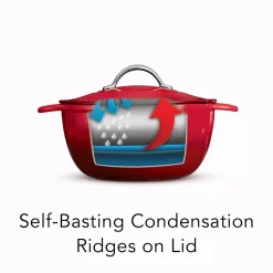 Flash Sale ⌛ Tramontina Gourmet Enameled 6.5 Qt. Round Cast Iron Dutch Oven In Gradated Red With Lid 🔥 -Cheap Cookware Shop unnamed file 3345