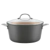 Brand new 👏 Ayesha Curry Home Collection 10 Qt. Hard-Anodized Aluminum Nonstick Stock Pot In Charcoal Gray With Glass Lid 🥰