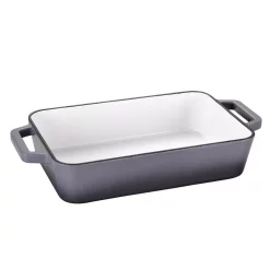 Hot Sale ๐งจ AMERCOOK LA PLURIEL 11.8 In. Cast Iron Roasting Pan In Gray ๐